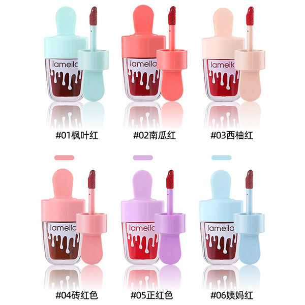 Lameila Ice Cream Lip tint Lip Gloss / Lipstik Waterproof Mosturizing Lipcream Long Lasting Original / TS-42