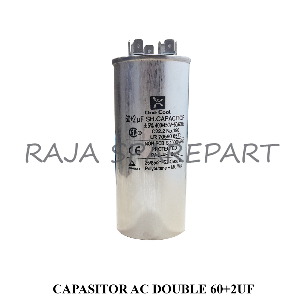 Capasitor Running Ac Double 60+2UF