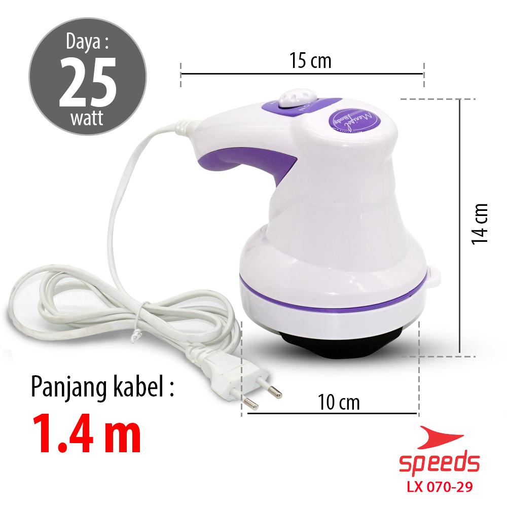 SPEEDS Alat Pijat Kaki Elektrik Foot Massager Terapi Kaki dan Badan Alat Kesehatan Portable 070-20-070-29 MANIPOL BODY