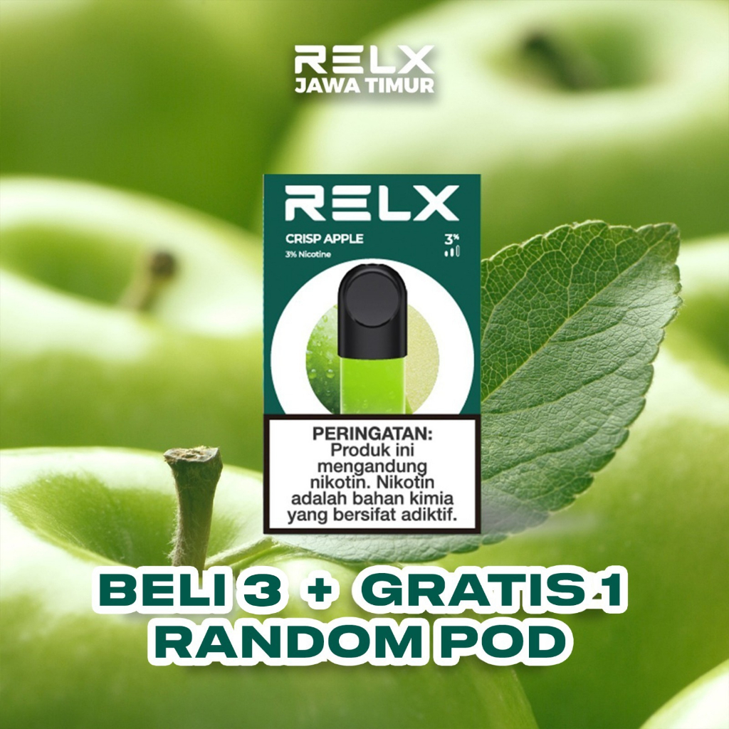 Relx Infinity Essential Pod Crisp Apple / Apel Hijau