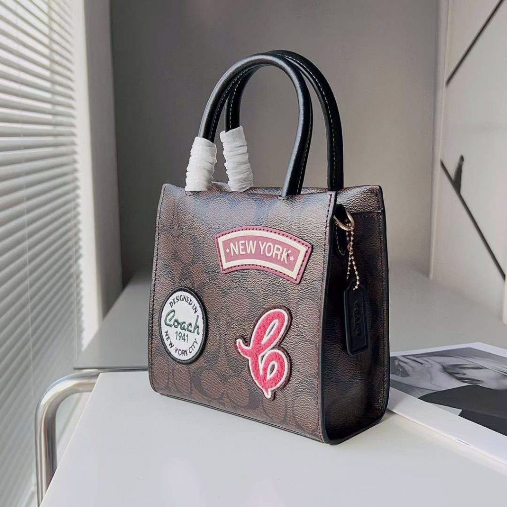 Coach Mini Cally Crossbody In Signature Canvas With Ski Patches CE593 CG274 CC421