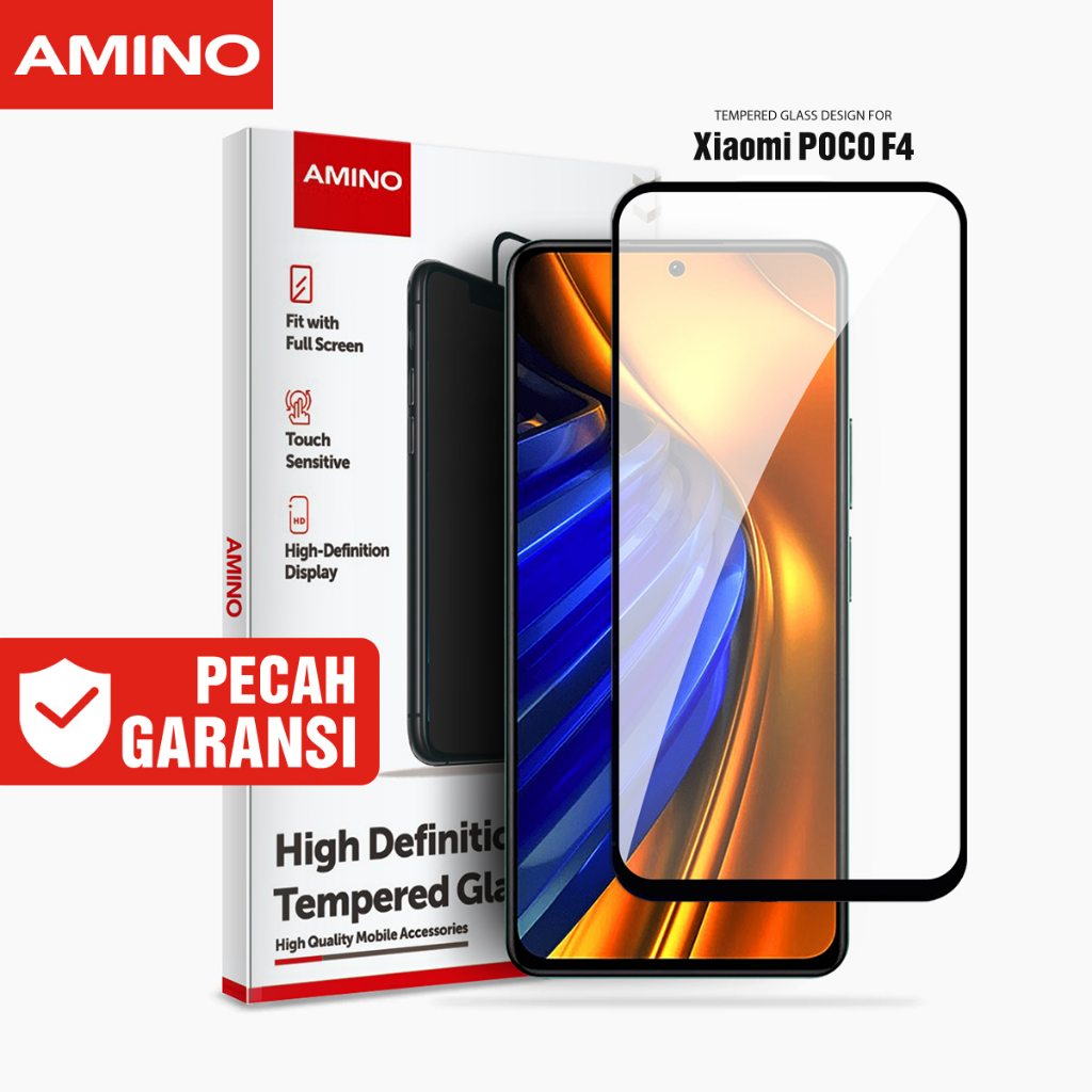 AMINO Tempered Glass 5D Untuk xiaomi Poco F4 / xiaomi Poco F4 5G 6.67 inch Fullcover Premium Glass Full Screen
