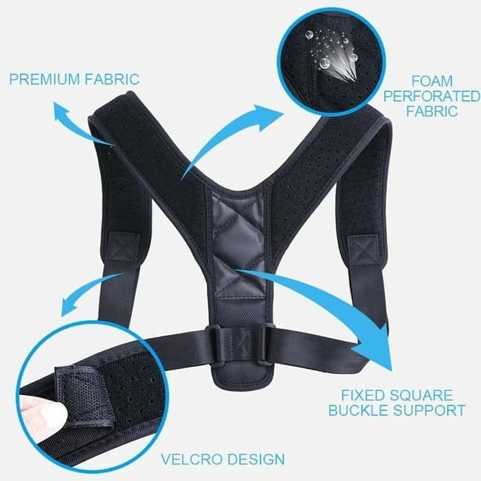 ORIGINAL Back posture corrector terapi koreksi postur mengatasi bongkok penegak punggung dada support