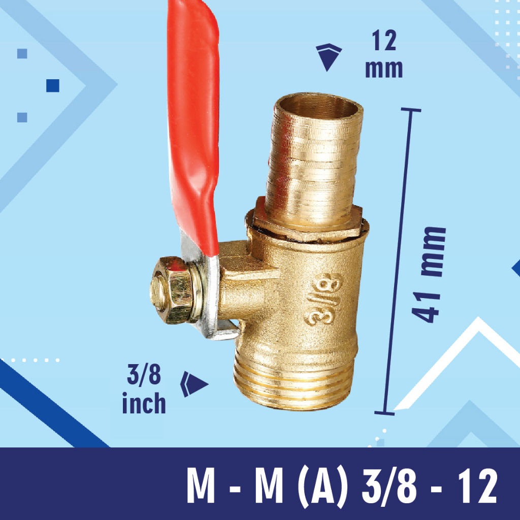 Ball valve kuningan camel 1/2&quot; kran kuningan ball valve kuningan 1/4&quot; 3/8&quot;  male to male M-M (A)