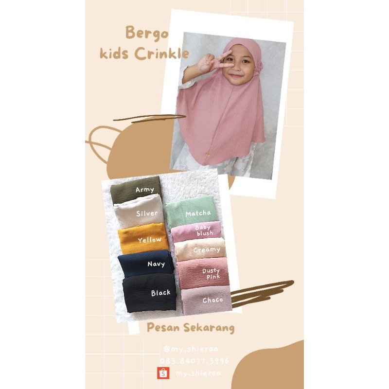 BERGO CRINKLE/ BERGO KIDS CRINKLE /BERGO ANAK