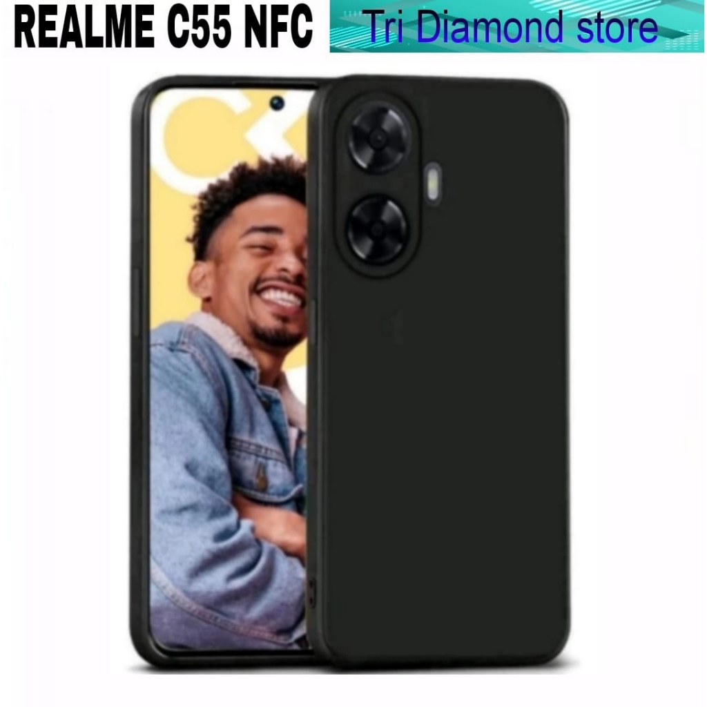 Soft Case REALME C55 NFC Ultra Slim matte Premium -Realme C55 nfc, Black