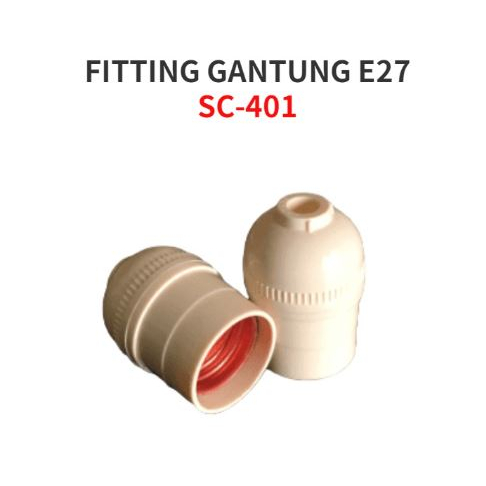 FITTING GANTUNG HITAM / PUTIH E27 KUNINGAN MURAH SNI / FITTING LAMPU GANTUNG MURAH