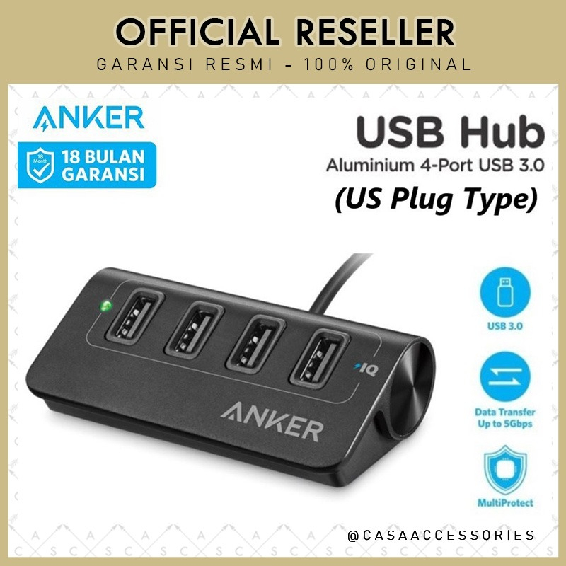 Anker 30W 4 Port Dekstop Charger Aluminum - A2125