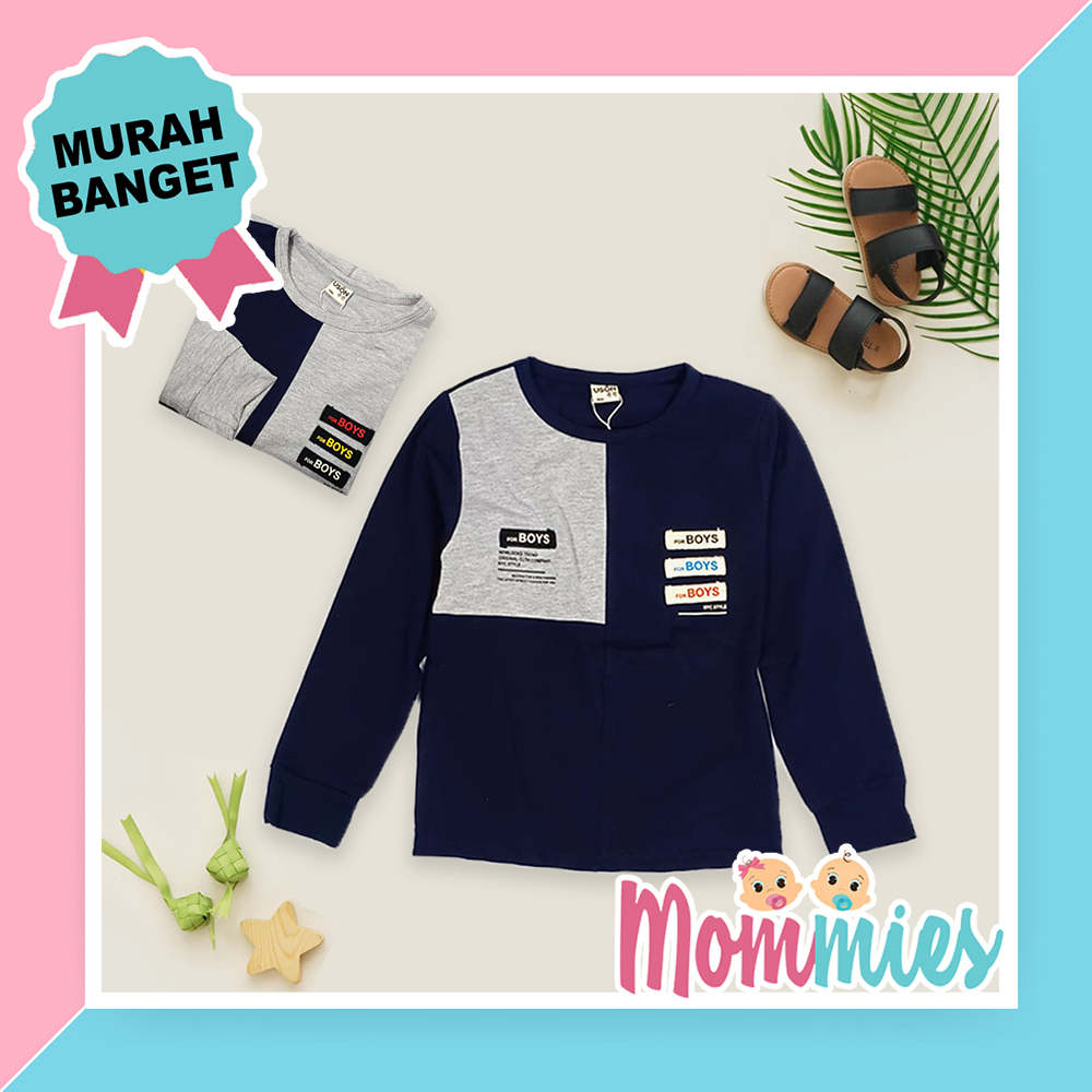 Baju Kaos Anak Cowok Lengan Panjang USON 1T1545DE Baju Atasan Anak Laki-laki