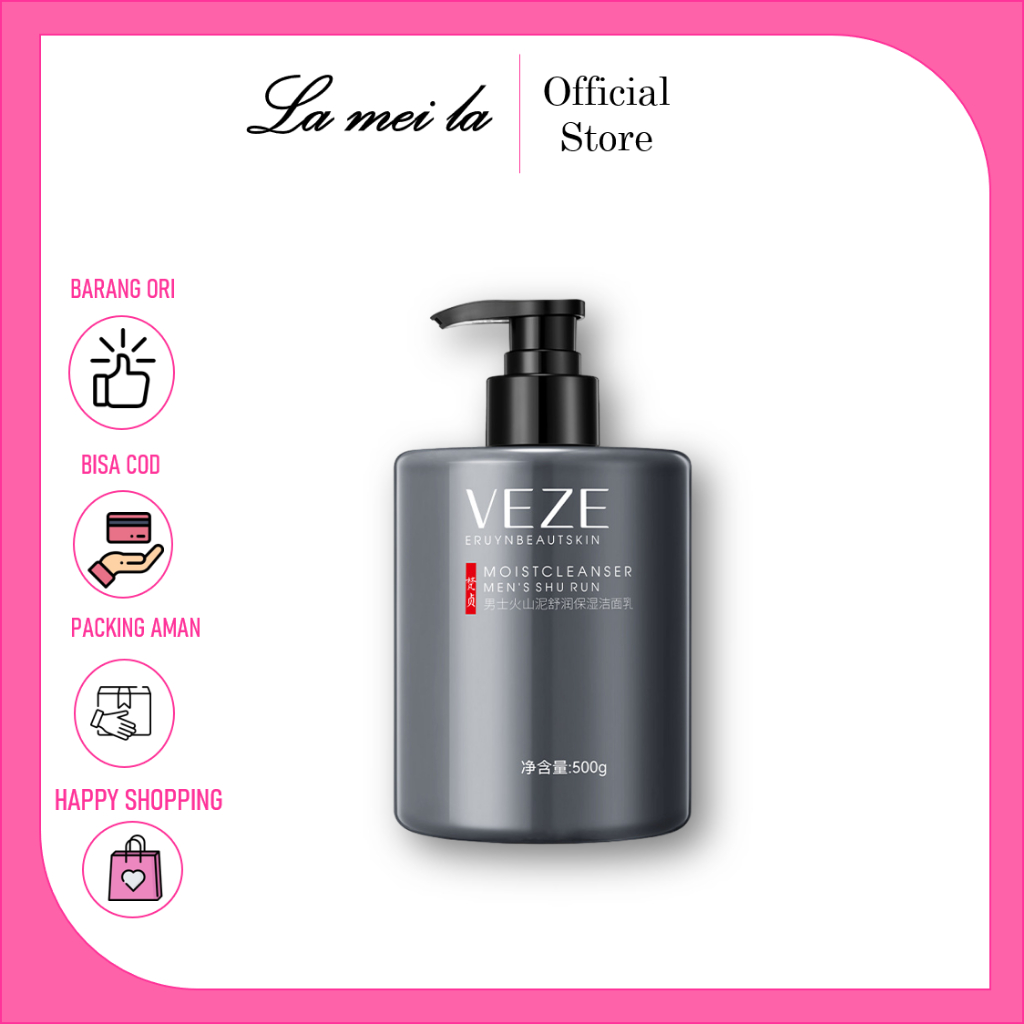 LM-FZ70239 Veze Facial Cleanser Cowo Pembersih dan Pelembab Wajah Pria 500gr