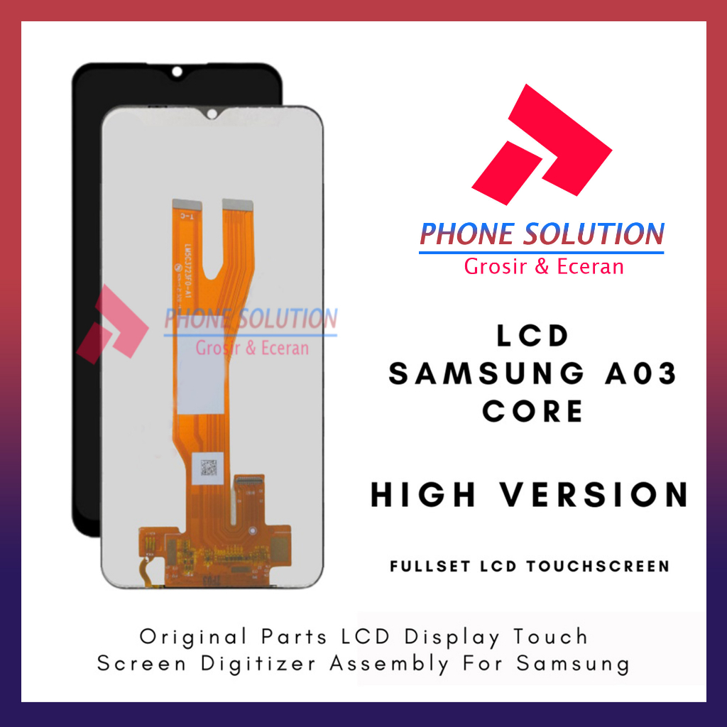 LCD Samsung A03 Core / SM A0327F Original OEM Small Fullset Touchscreen // Supplier LCD Samsung - Garansi 1 Bulan