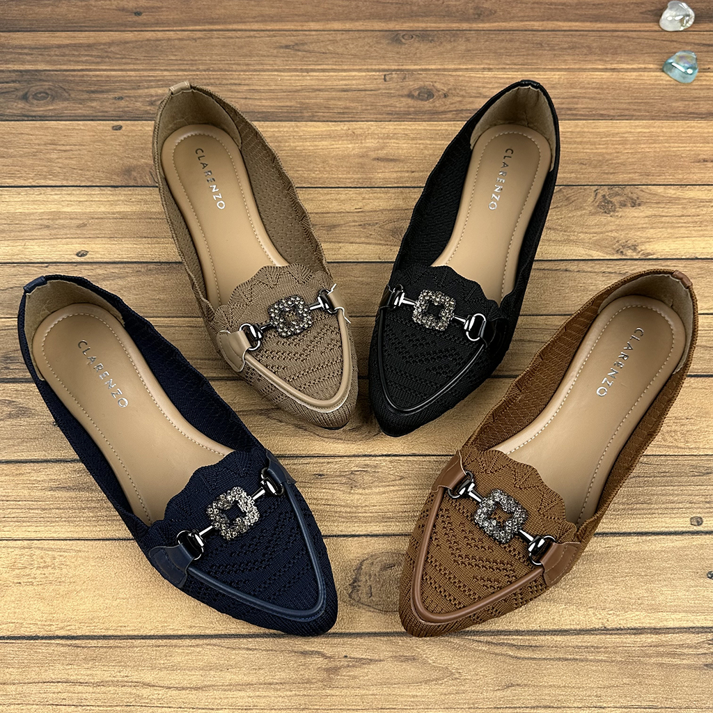 SEPATU FLAT WANITA RAJUT ACECORIS DR06 ~ CLARENZO