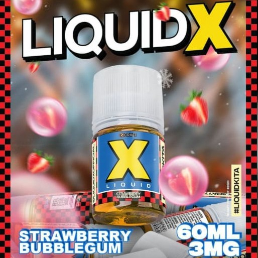 Liquid X Strawberry Bubblegum 60ML by Rcraft x Tipe-X