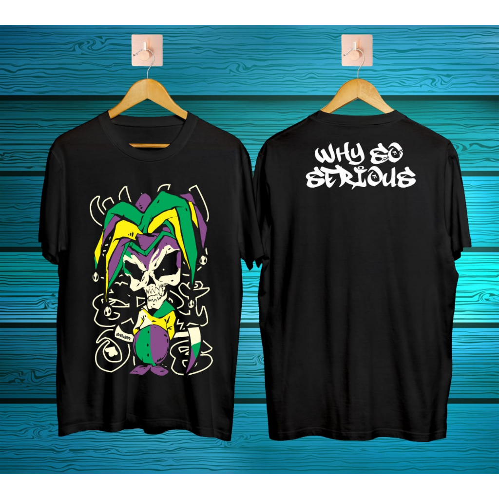 Baju Kaos T-shirt Pria Pantai Hitam Terbaru Distro Lengan Pendek Motif Sablon Bergambar  kaos Samurai Jepang