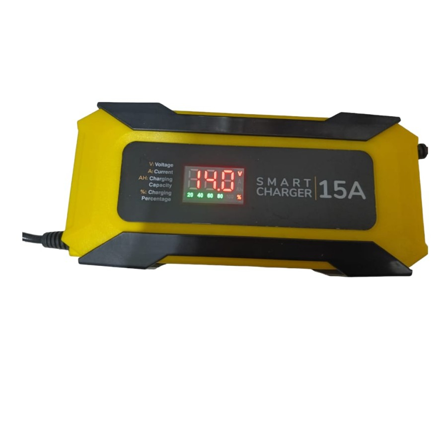 Charger Aki 12V 15A DigitaI Intelligent Automatic Mobil Motor