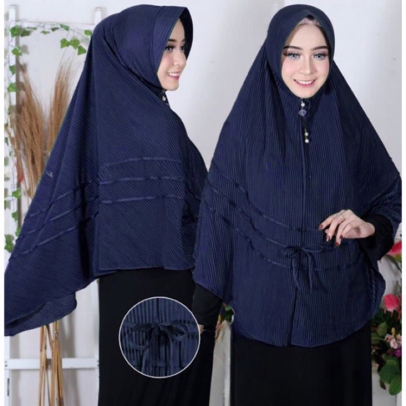 Hijab Sorong plisket jumbo premium garis tali | Hijab instan plisket lidi | Sorong plisket XXL