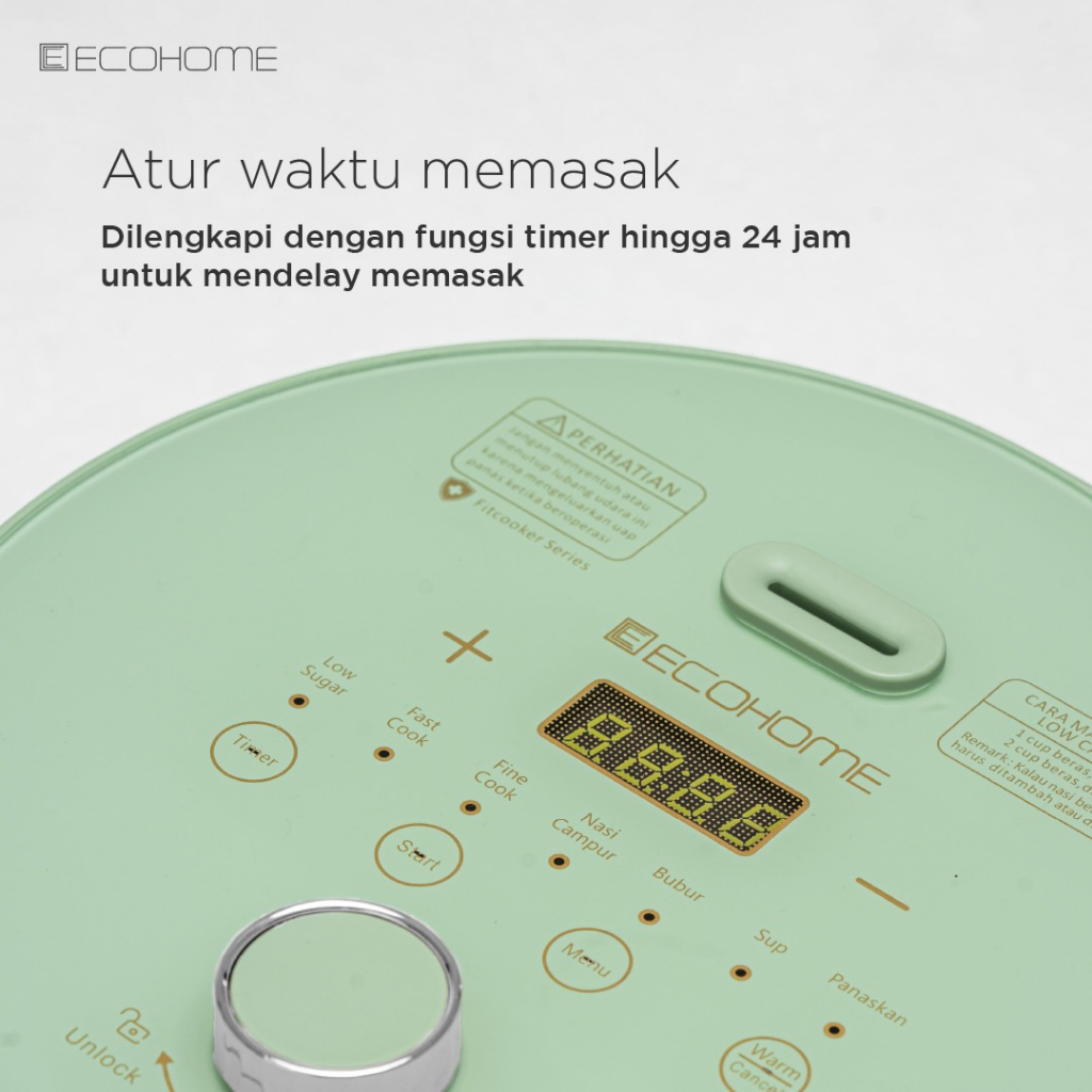 Rice Cooker Ecohome Low Carbo ELS777 / ELS-777 / ELS 77 Original Garansi Resmi
