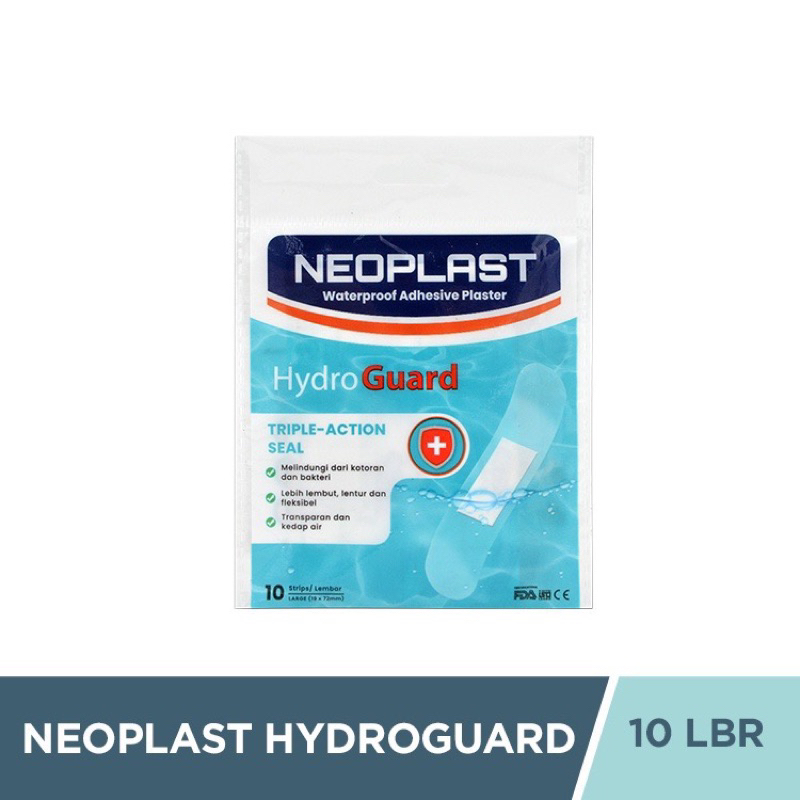 NEOPLAST Mediguard Plester Luka | Hydroguard Plester Luka Transparan - isi 10 Lembar