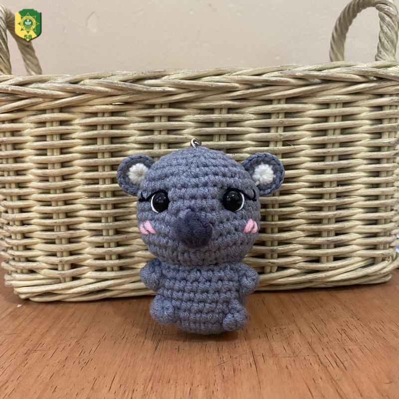 Amigurumi Koala keychain | gantungan kunci rajut koala