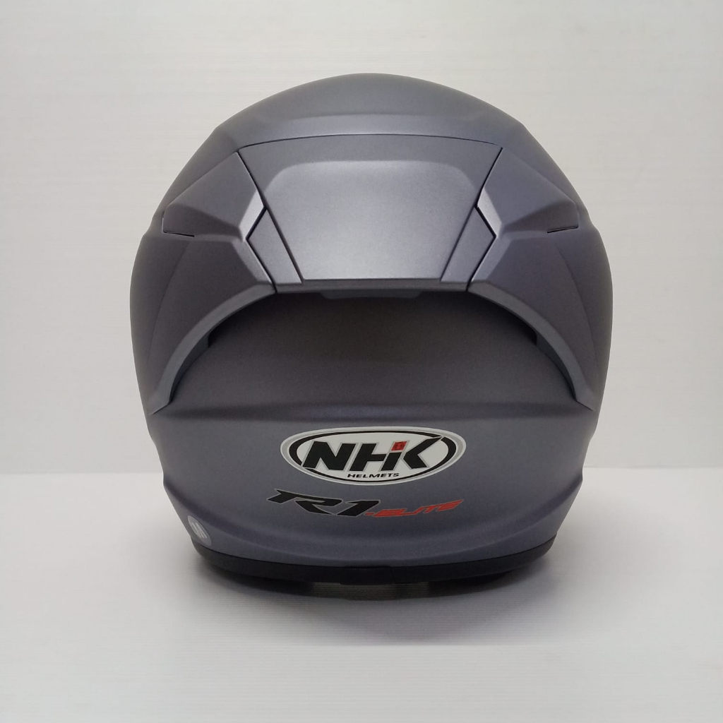 NHK HELM R1 ELITE SOLID DARK GREY DOFF SINGLE VISOR HALF FACE NHK ELITE