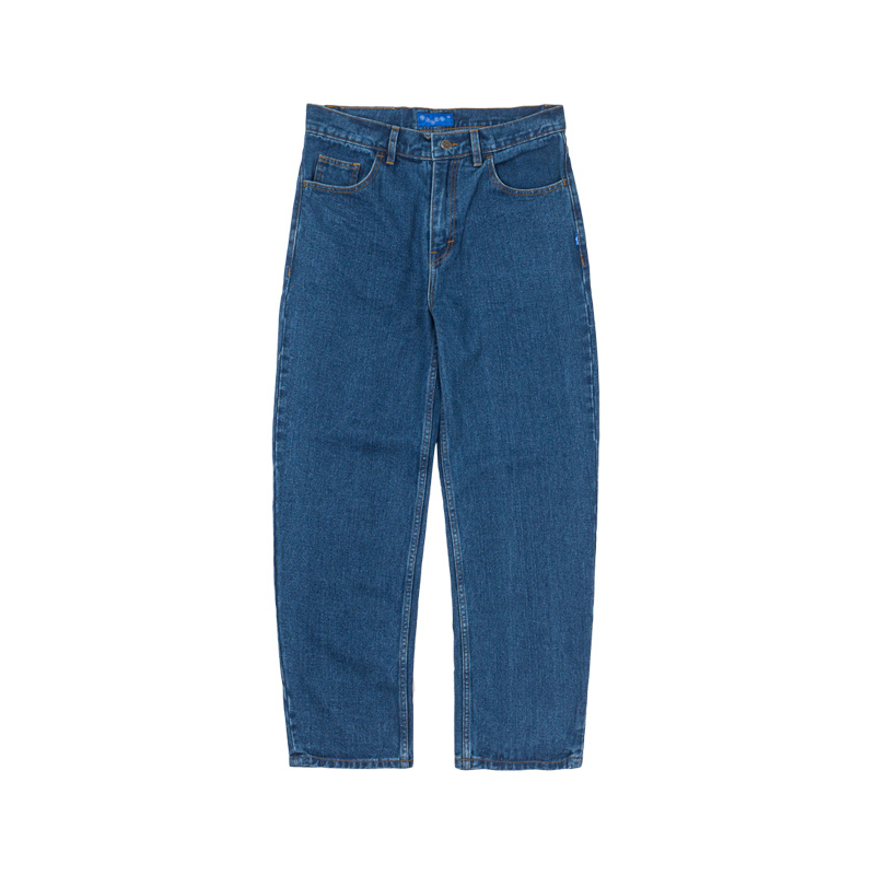 Based Club Blovers Celana Panjang Denim Washed Biru