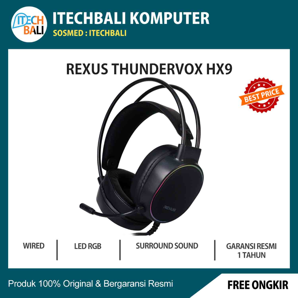 Headset REXUS HX9 Rexus Thundervox Stream Gaming | ITECHBALI