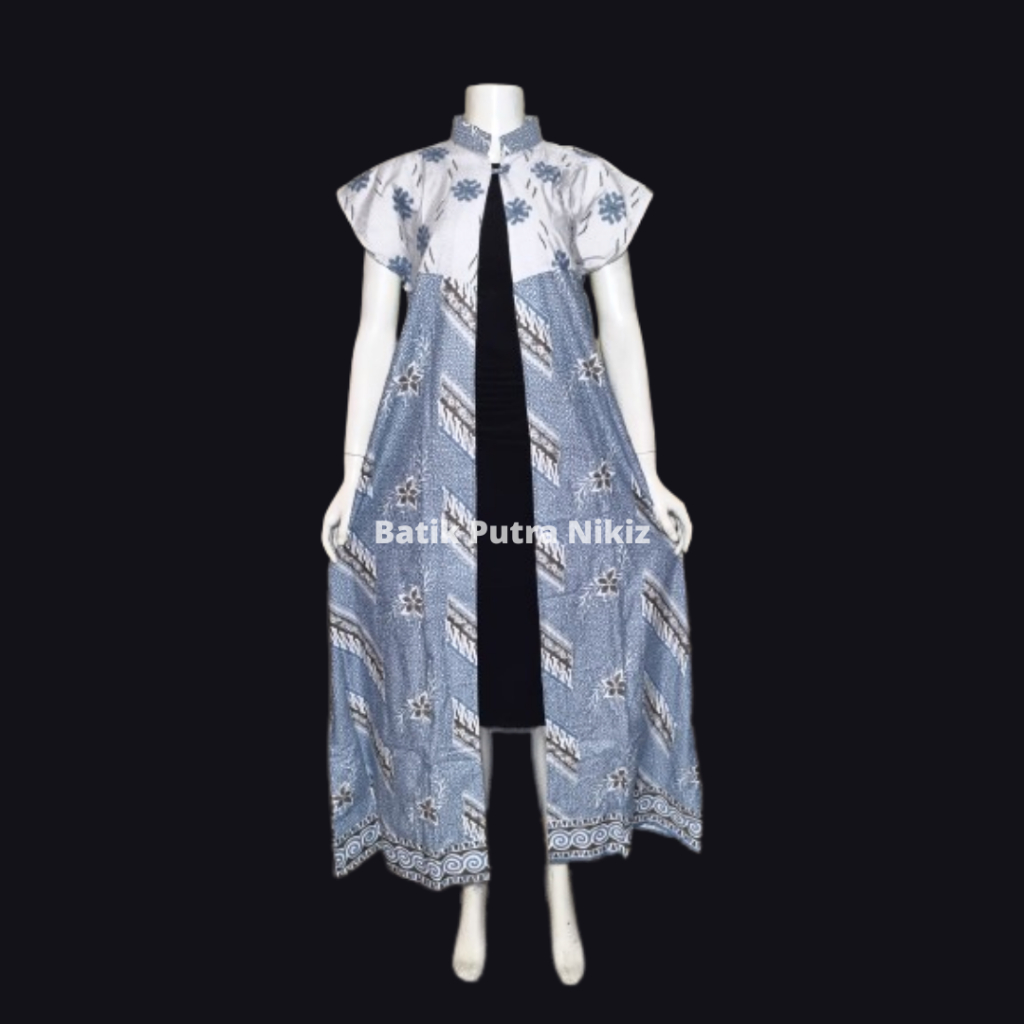 Tunik Batik Setelan Atasan Yukensi Panjang Wanita Katun Modern (COD)
