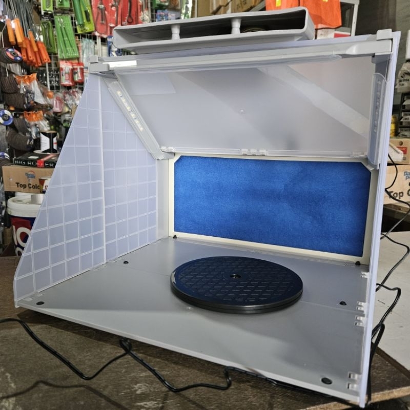 Spray Booth Portable With Exhaust &amp; LED For Airbrush