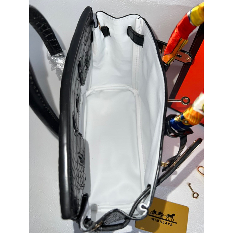 HIMALAYA-TAS SELEMPANG WANITA CROCO 2 TONE (100% ORIGINAL) FULL EMBOS DAN BARCODE FREE PAPERBAG HIMALAYA