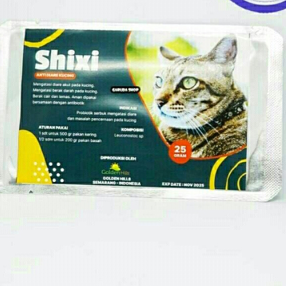 Shixi Cat 25gr - Obat Diare Kucing Obat Mencret Berdarah Kucing Lemas