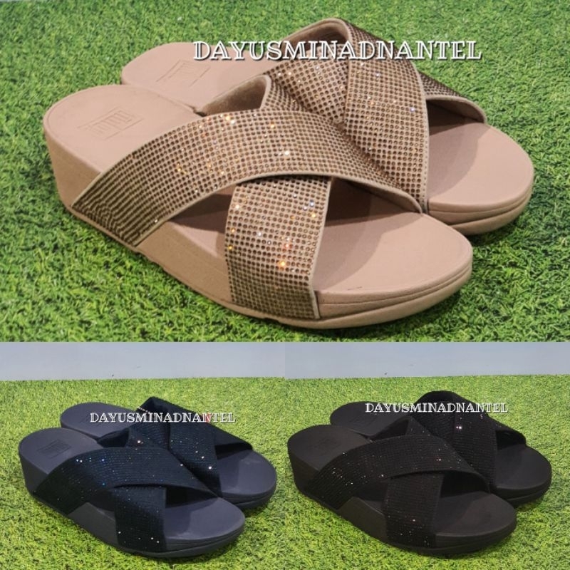 Sepatu Sandal Wanita Fitflop Crystal slide / Fitflop Crystal slide Made in vietnam
