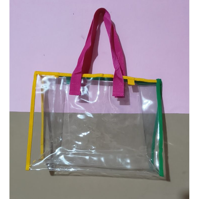 TAS TRANSPARAN TOTTE BAG TAS UMROH TOTE BELANJA