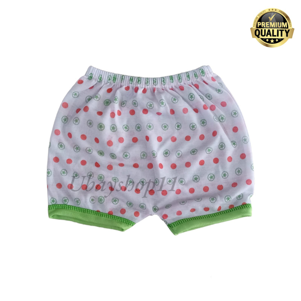 12 PCS / 1 LUSIN CELANA PENDEK BAYI COTTON MOTIF POLKADOT NEWBORN BABY TERMURAH