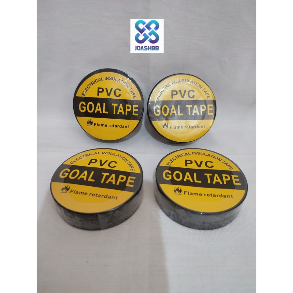 Lakban PVC Listrik 18mm x 17yard Hitam Goaltape