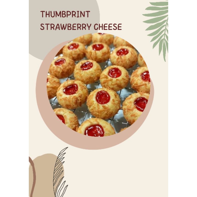 

Thumbprint strawberry cheese