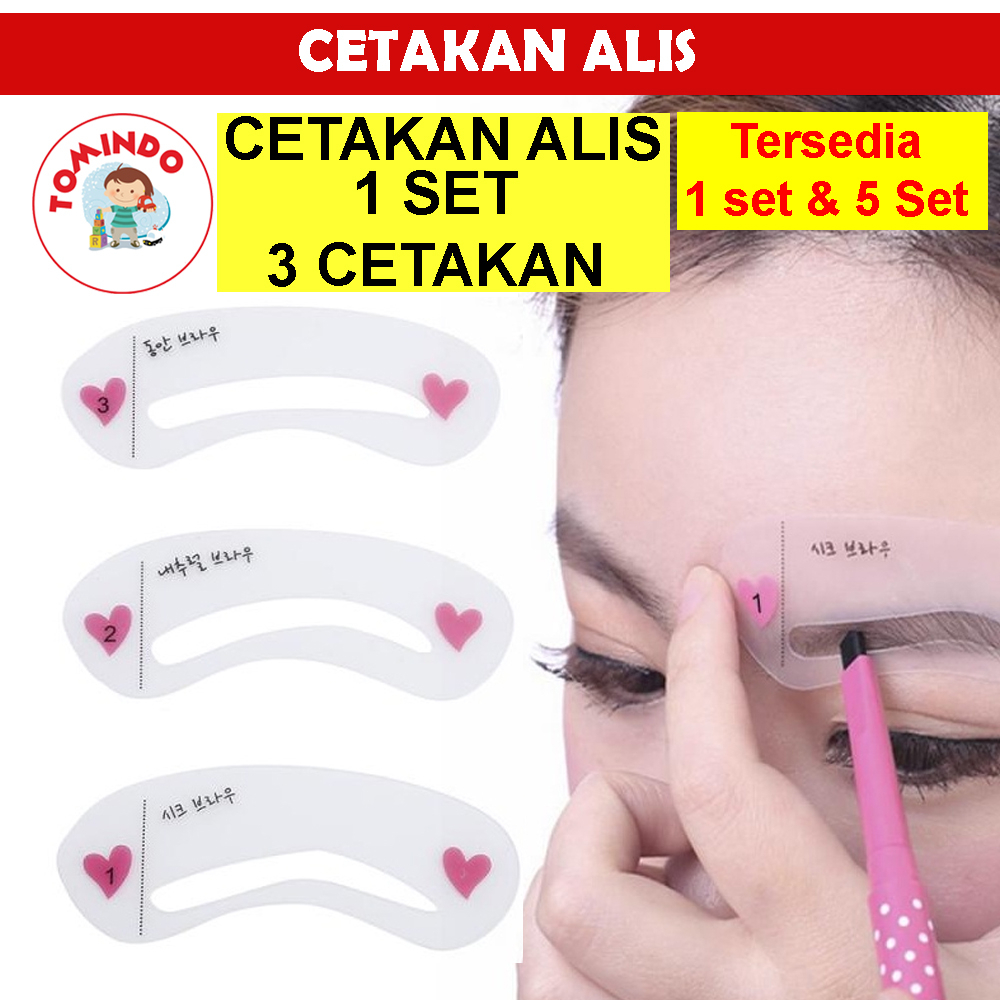 Cetakan Alis 1 set isi 3 Cetakan Alis Terbaru tempel stempel 1 paket | cetak halis eyebrow template 