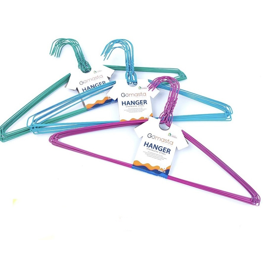 Hanger Dewasa / Gantungan Baju / Hanger Baja (1Pack 10 Pcs) Hanger Kawat warna