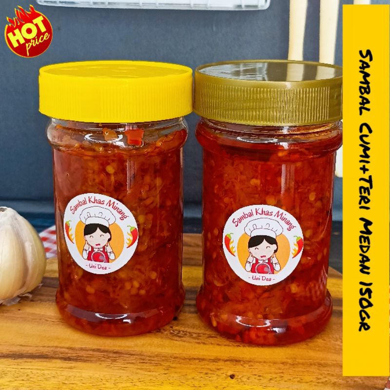 

1 Sambal Cumi + 1 Sambal Teri Medan Kemasan 150gram
