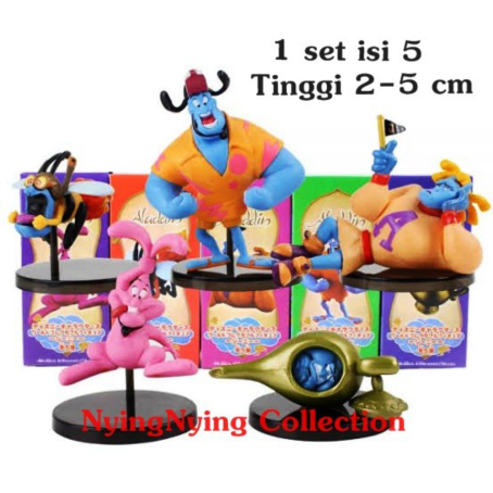 

Unik WCF Aladdin Lampu Ajaib Genie Mini PVC Set 5 Termurah Murah