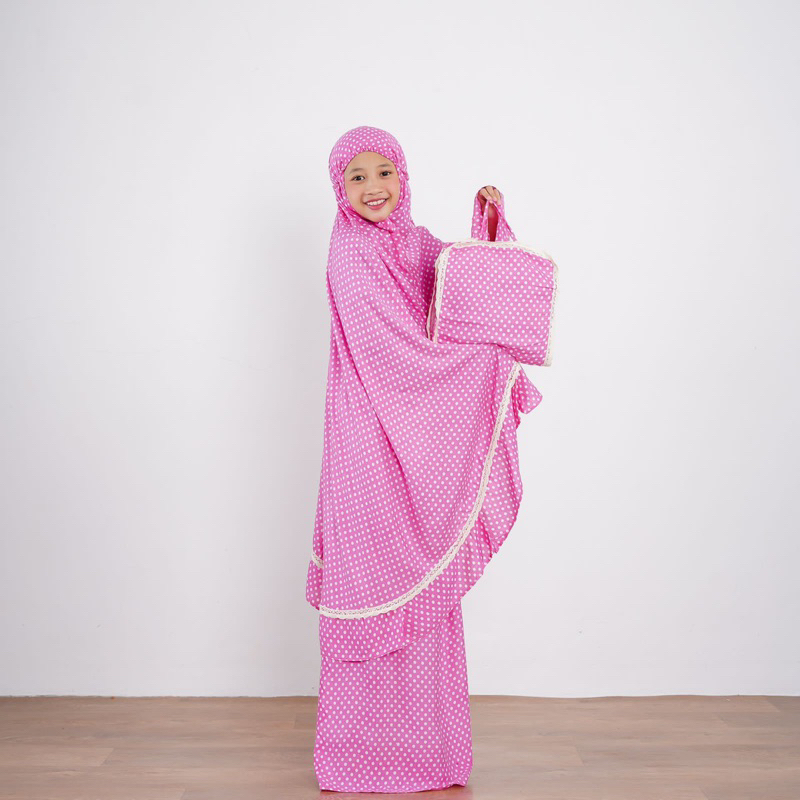 MUKENA ANAK RAYON RENDA TAS SAJADAH by GMJ1