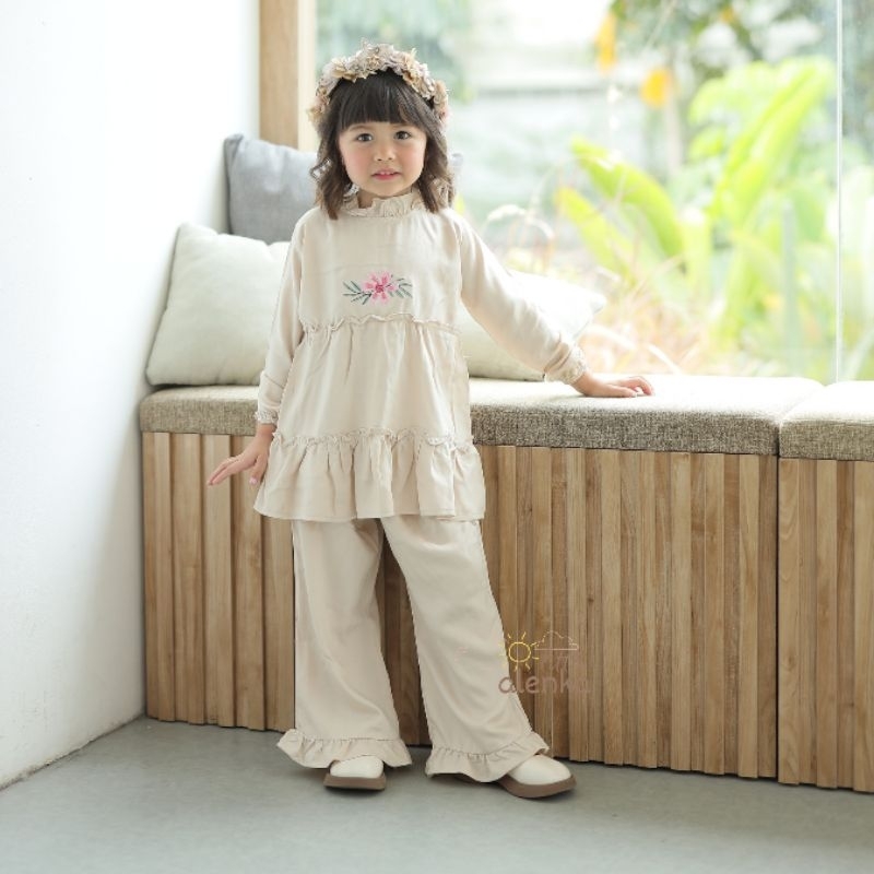 Alenka - Ruffle Tunic Set (Raya Collection 2023) / Tunik Set Anak