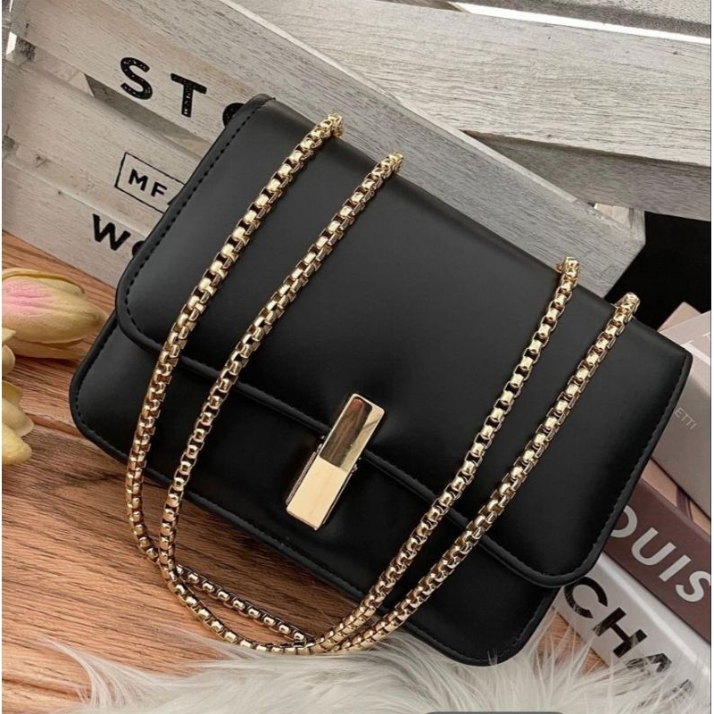 Tas wanita Zeyva Tas Selempang Bahu Tali Rantai import