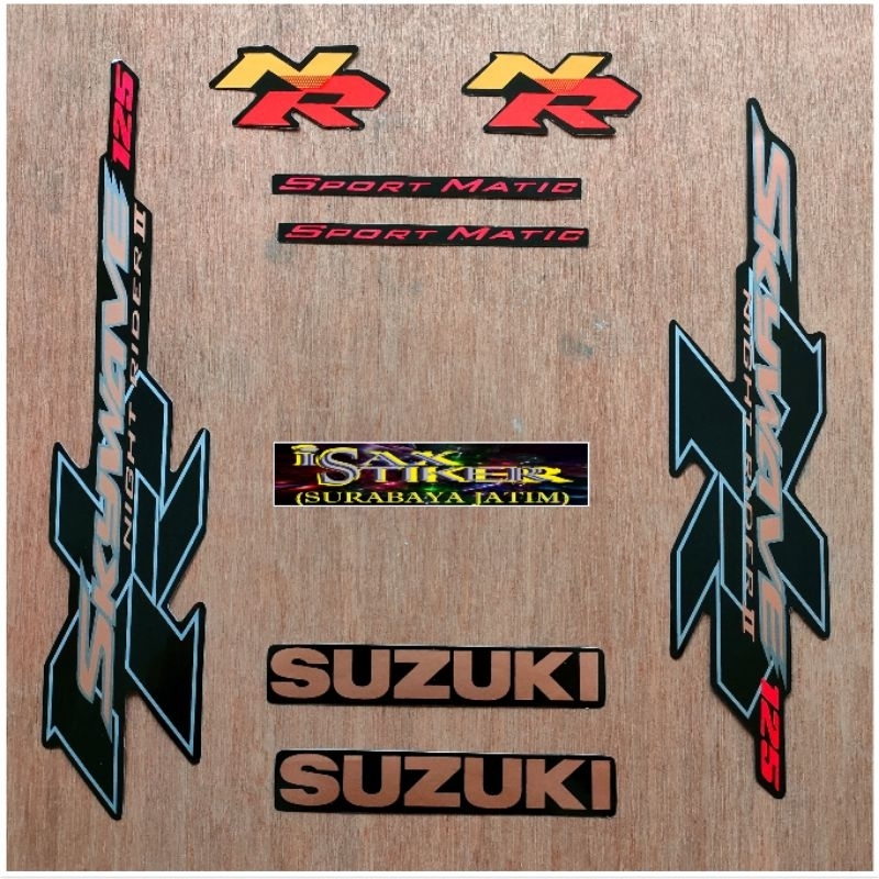 Striping Original Suzuki Skywave 125 Nr Hitam Tahun 2009 Terlaris