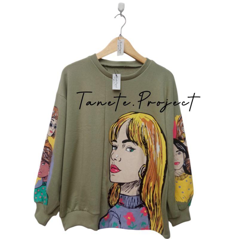TANETE.PROJECT VENICE RETRO OVERSIZE SWEATER