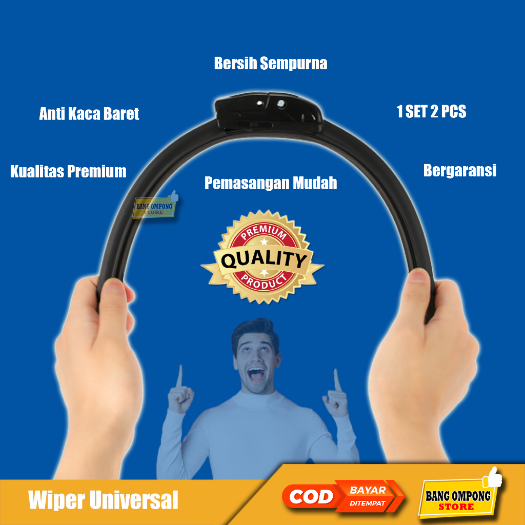 Wiper Mobil Frameless Wuling Confero Sepasang