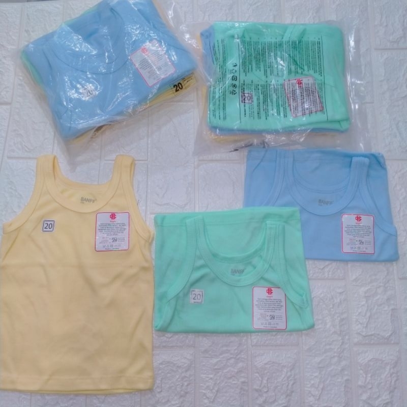 12 PCS GROSIR SINGLET ANAK BANFF WARNA BOY LONDON || DALAMAN ANAK BANFF BOY LONDON WARNA SNI