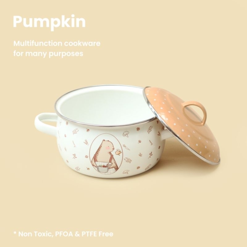 MAIRU x BIG BEAR &amp; BIRD Panci Pumpkin Pot Enamel 16cm