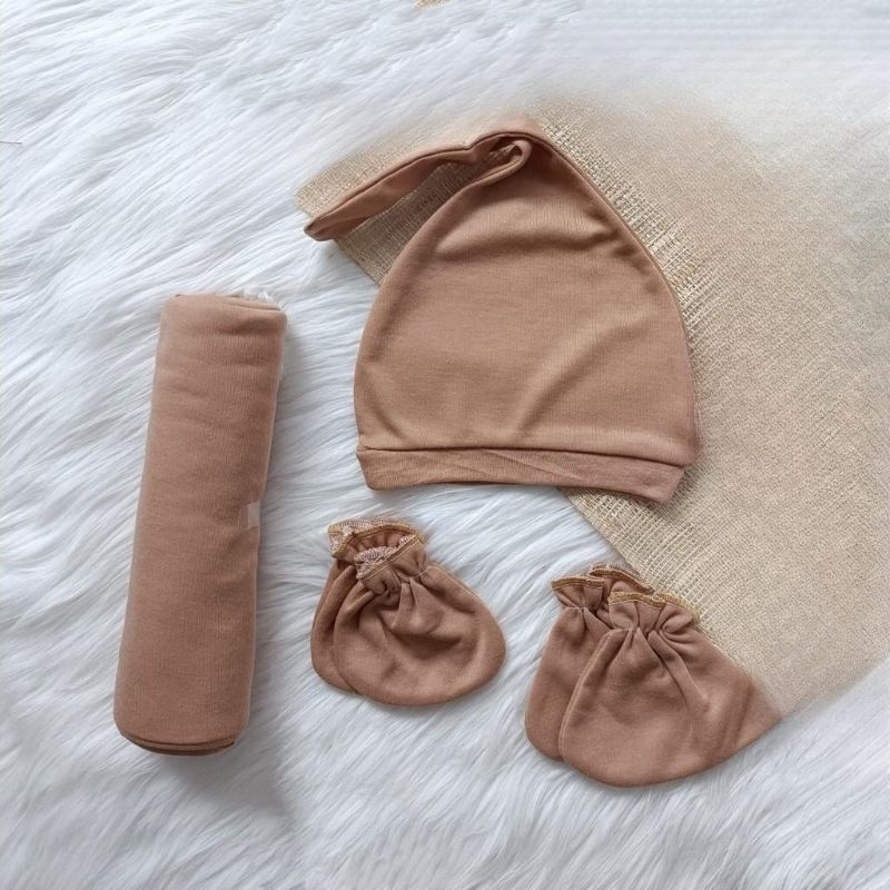 set 4 in 1 paket bedong/topi/sarung tangan/sarung kaki