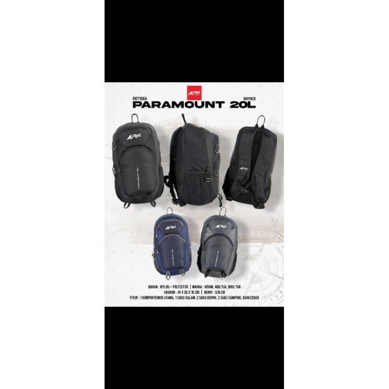 TAS RANSEL DAYPACK AREI REI PARAMOUNT 20L ORIGINAL ORI | BACKPACK PUNGGUNG ORI