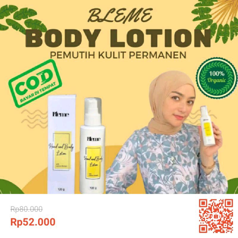 Original Bleme whitening body Lotion 100% BPOM
